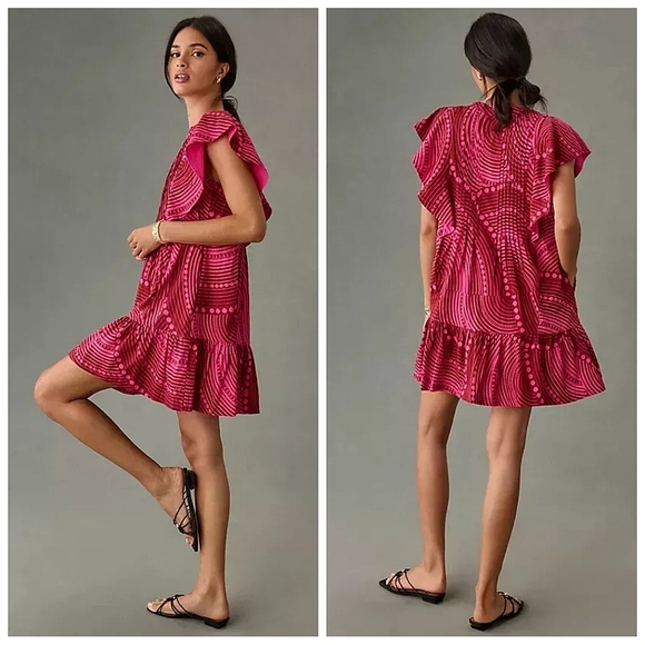 Anthropologie Maeve Cassandra Mini Dress - Picture 2 of 10